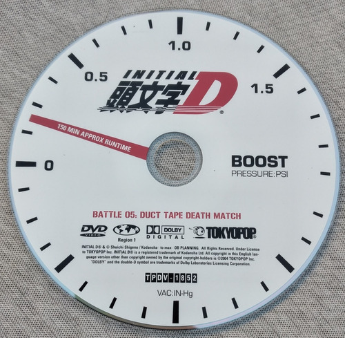 Dvd Pelicula, Initial D, Boost Pressure, Psi. Battle 5