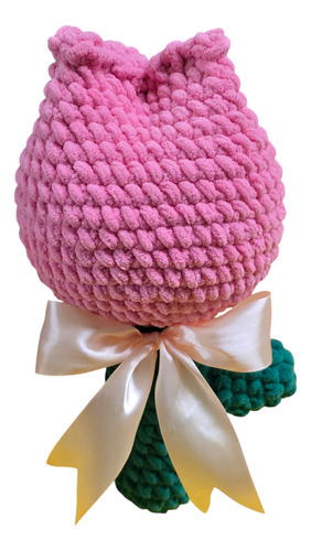 Tulipan Gigante Chenille Tejido A Crochet