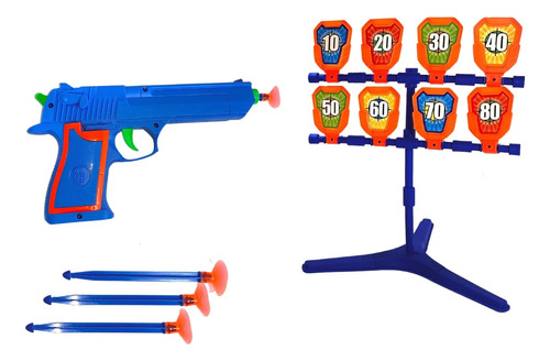 Juguete De Disparo Pistola Dardos Con Objetivos Para Niños