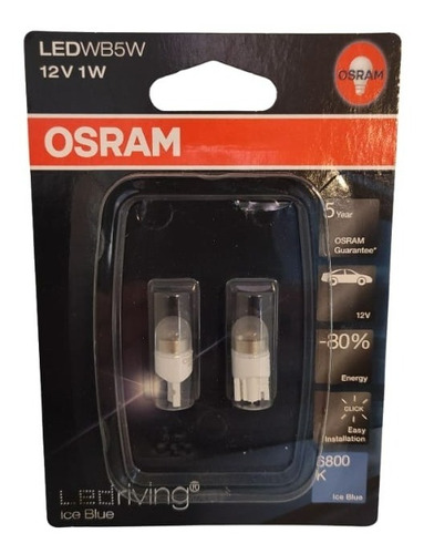 Blister X2 Lámparas De Posición Led Orsam 2850 Led W5w 6800k