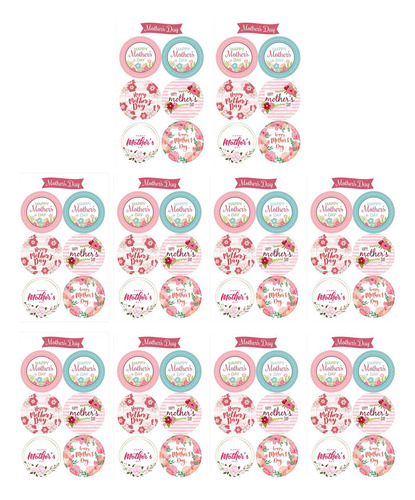0 2 Preciosas Pegatinas Para El Día De La Madre Para