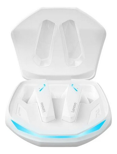 Audifonos Lenovo Gm2 Pro Color Blanco Luz Cian