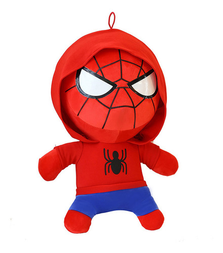 2pc Peluche Hombre Araña Spiderman Con Capucha Avengers 35cm