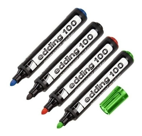 Imagen 1 de 1 de Marcador Permanente Plást. Edding E100 Red. Azul