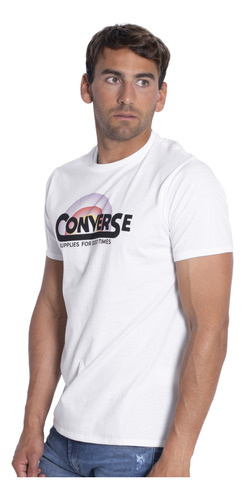Remera Converse Plant Sunset Textil Hombre Moda Blanco