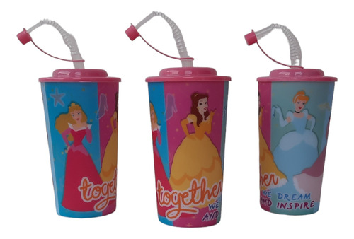 20 Vasos Tapa Princesas Dulcero Princesas Fiesta Princesas