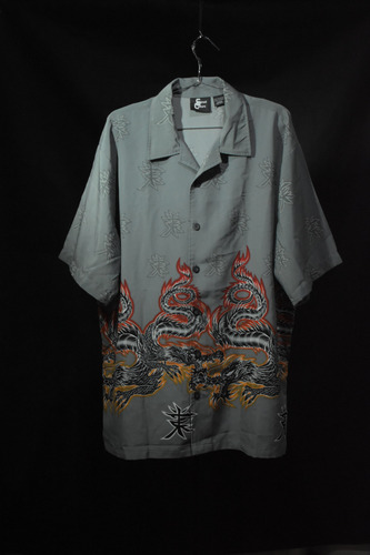 Camisa Street Culture Estilo Y2k Streetwear Dragón