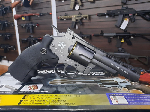 Imagem 6 de 9 de Airgun Revólver 38 4 Rossi W701 Co2 4.5mm Esfera De Metal