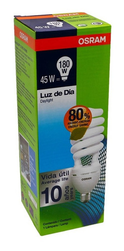 Foco Ahorrador Espiral 45w Luz De Dia Dulux  Osram 