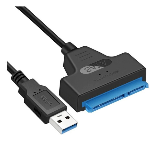 Cable Sata 3 A Usb 3,0 Adaptador 6 Gbps Soporte 2,5 Ssd Hdd Color Negro