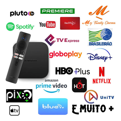 Xiaomi Mi Box S Tv 2a Geracao 4k Android Ultra Hd Google Tv Preto Padrão