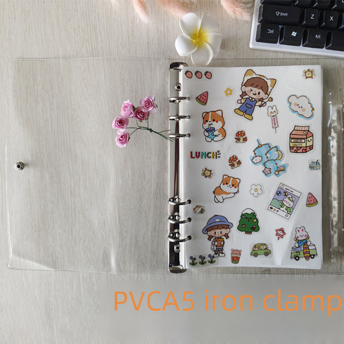 A6 «yellow» Iron Clip Pvc - Carpeta Minimalista De Pvc Trans