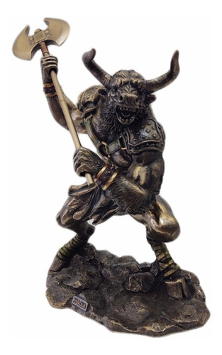 Escultura Baño En Bronce Teseo Vs Minotauro Original Verones
