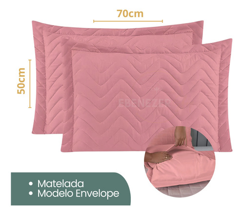Cobre Leito Cama Queen Cama Box Com Porta Travesseiros Toque Macio Cor Rose