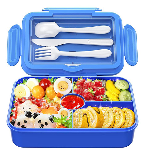 Dacool Lunch Box Para Niños Bento Box 7.5 Tazas 4 Compartime