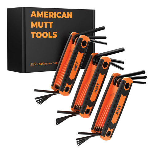 American Mutt Tools Juego De Llaves Allen Plegables De 25 Pi