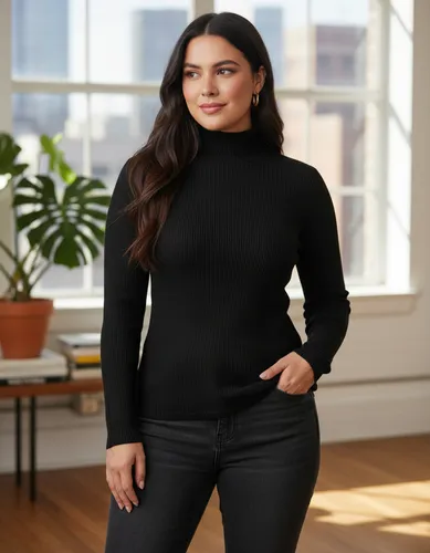 Blusa Feminina Segunda Pele Canelada Gola Alta Nababo