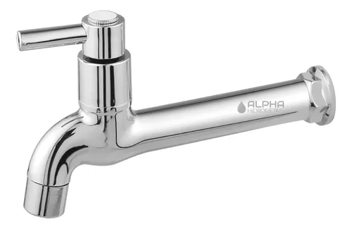 Torneira Tanque Jardim Cozinha Parede Abs 1058 C-72 ¼ Vol. º Acabamento Cromo brilhante Cor Prateado Marca: Alpha Hidrometais