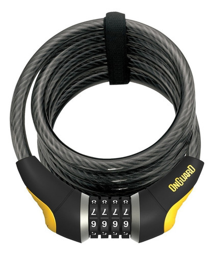 Candado De Cable Onguard 8031 Para Bicicleta Color Negro