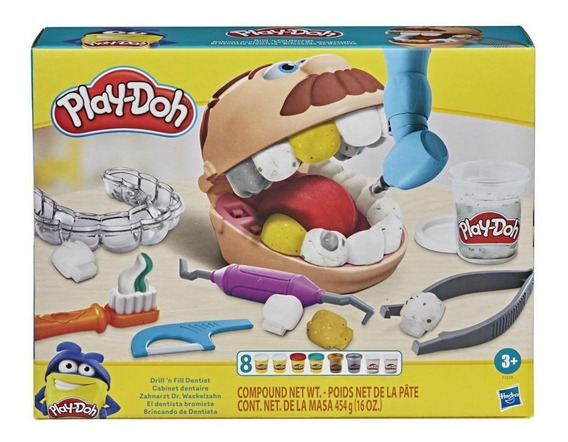 ETC Juguete juego de mesa Play Doh Dentista Bromista Hasbro,cabeza,torno,pinzas 