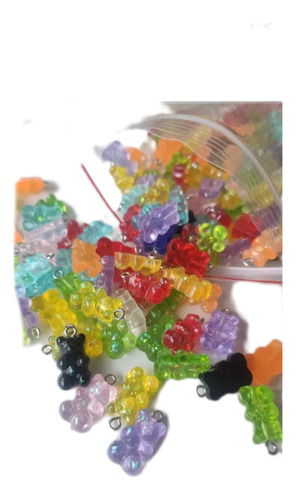 20 Dijes Osos Ositos Gominola Para Aros Pulseras Surtido
