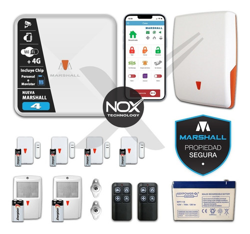 Imagen 1 de 10 de Kit Alarma Inalámbrica Casa Marshall Gsm Sensor Sirena!!