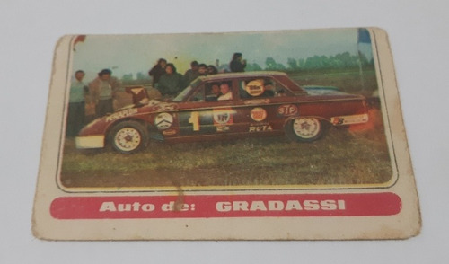 Figurita Tarjeton Fulbito 1974 - Auto De Tc De Gradassi