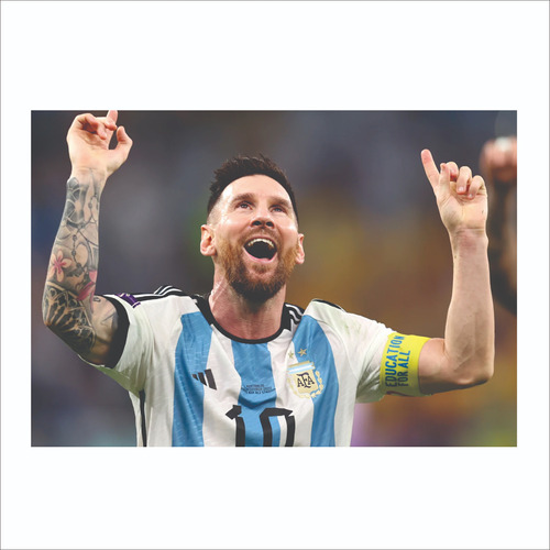Vinilo Mural Pared Autoadhesivo - Messi Argentina