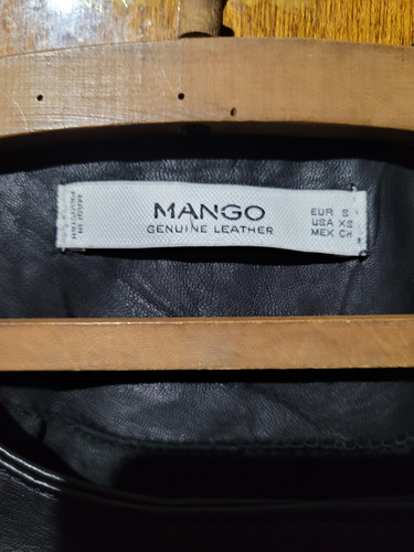 Campera De Cuero Marca Mango (Usado)