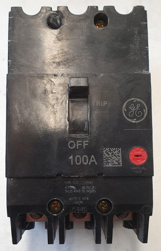 Imagen 2 de 8 de Interruptor Termomagnético General Electric Tey3100