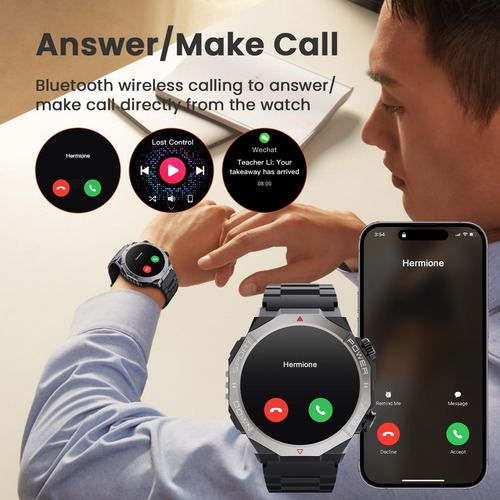 Reloj Inteligente Cillso Military S10 De 1,39 Pulgadas Con Frecuencia Cardíaca Ip68 Android