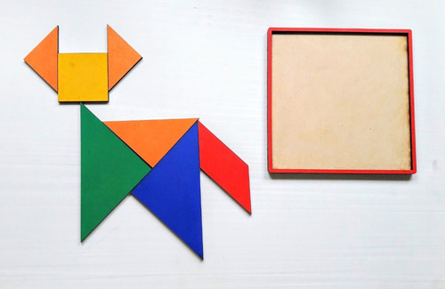 40 Tangram 15x15cm. Pintados Con Base. Instructivos