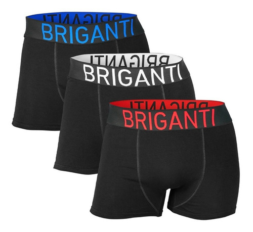 Boxer Hombre Algodon Briganti Pack X3 Calzoncillos Hxim09531