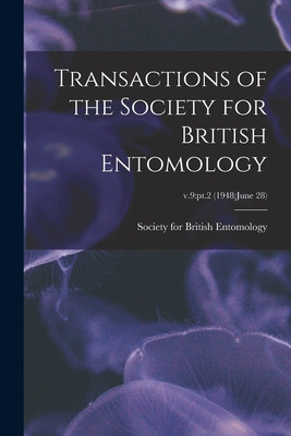 Libro Transactions Of The Society For British Entomology;...