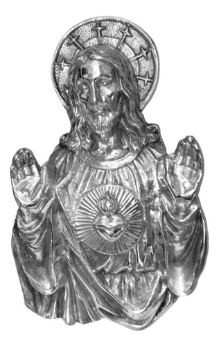 Busto Sagrado Corazón De Jesús En Pewter