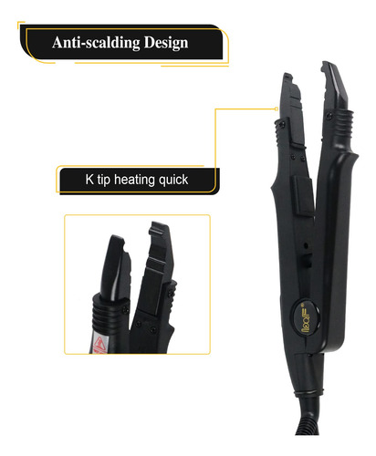 Topwigy Us Plug Professional Hair Extensions Tool Fusion Hea