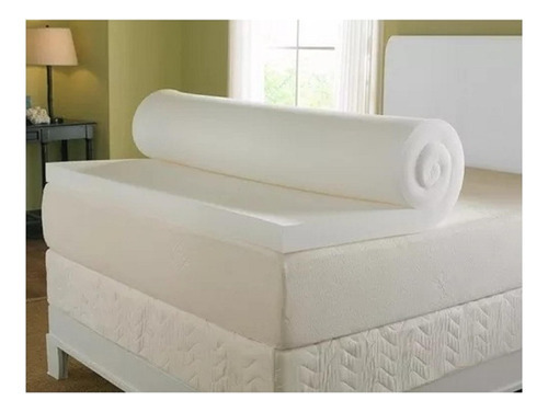 Pillow Top Aumar Látex Hr Foam Queen 1.58x1.98x0.10m cor Branco