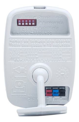 Sensor De Presença Multifuncional 180º Qa21mb Qualitronix