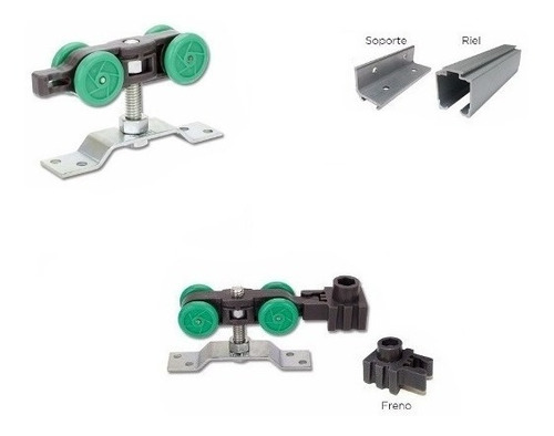 Imagen 1 de 7 de Kit Herrajes Quattro Roma De 2 Mts Puerta Sin Cenefa