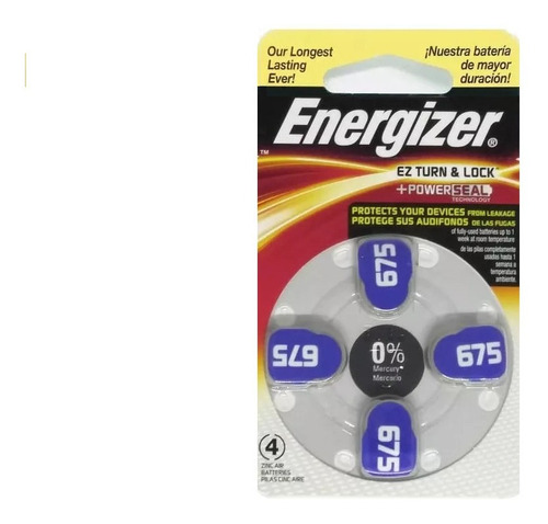 Pila Energizer Az 675blister X20unidades Audifono Audiologia