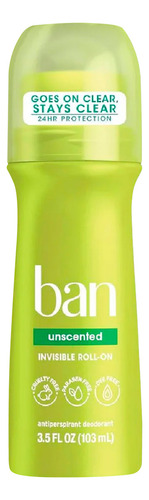 Ban Desodorante Anti Transpirante Roll On Unscented 103ml 3c