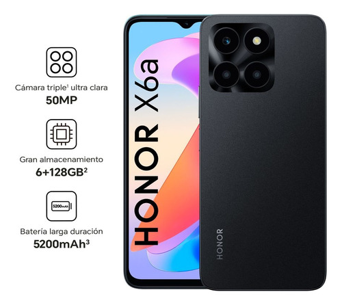 Celular Honor X6a Woody-l33d 4gb 128gb Midnight Black