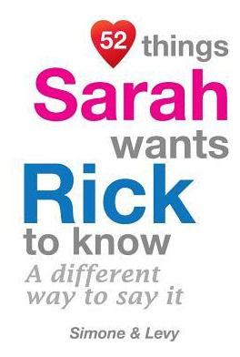 Libro 52 Things Sarah Wants Rick To Know : A Different Wa...
