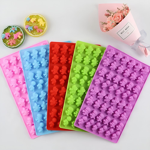4 Moldes De Silicona Candy Y Bandejas Para Cubitos De Hielo