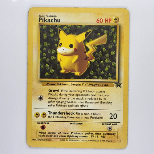 Pikachu 1 Promo Raro Pokemon Tcg