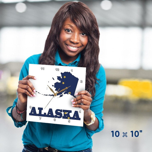 3drose Dpp__1 Bandera De Estado De Alaska En El Mapa De Esqu