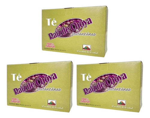 Té Raíz De Choya Instantáneo Aukar Pack De 3 Piezas