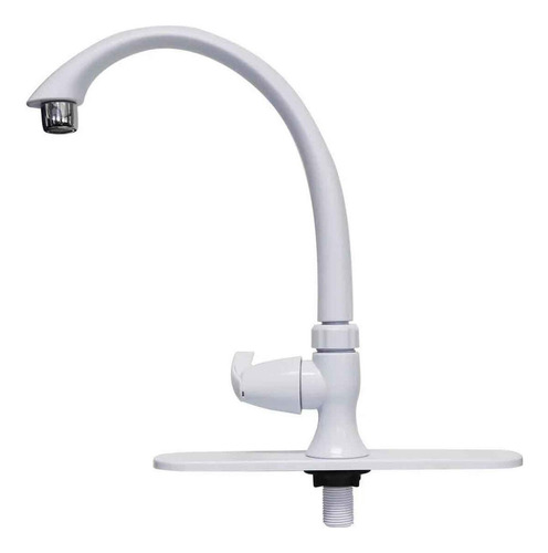 Llave Fregadero Fleximatic 4431 Blanco Facil Instalacion Acabado ABS Blanco