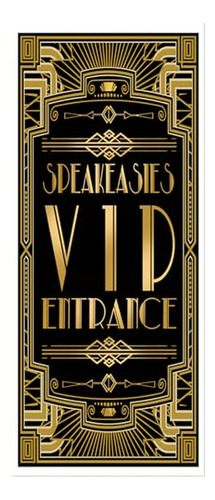 Póster Puerta Años 20 Gatsby Tema Vip 72x30 