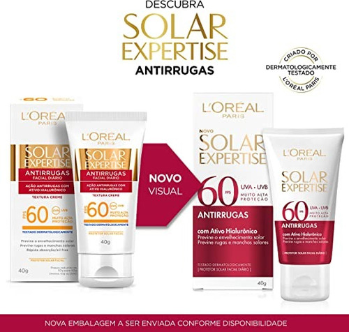 Protetor Solar Antirrugas Invisível Fps 60 40g L'oréal